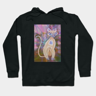 Psychedelic Cat Cartoon Hoodie